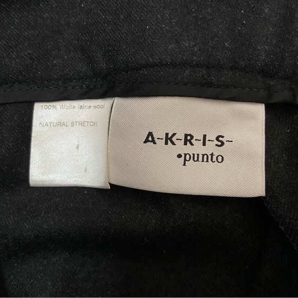 AKRIS Punto Wool Dress Pants Size 10 Black - Picture 4 of 10